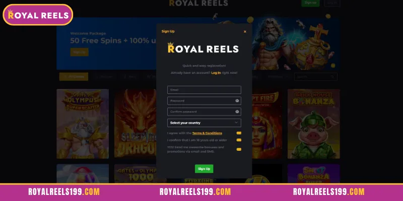 Detailed guide to Royal Reels Register steps