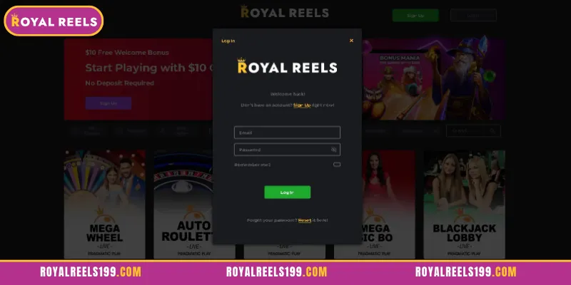 Detailed Instructions for the Royal Reels Login Process