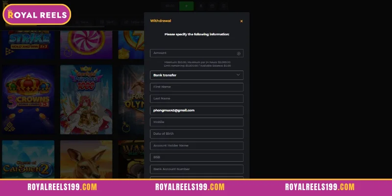 Step-by-Step Guide to Executing a Royal Reels Withdrawal